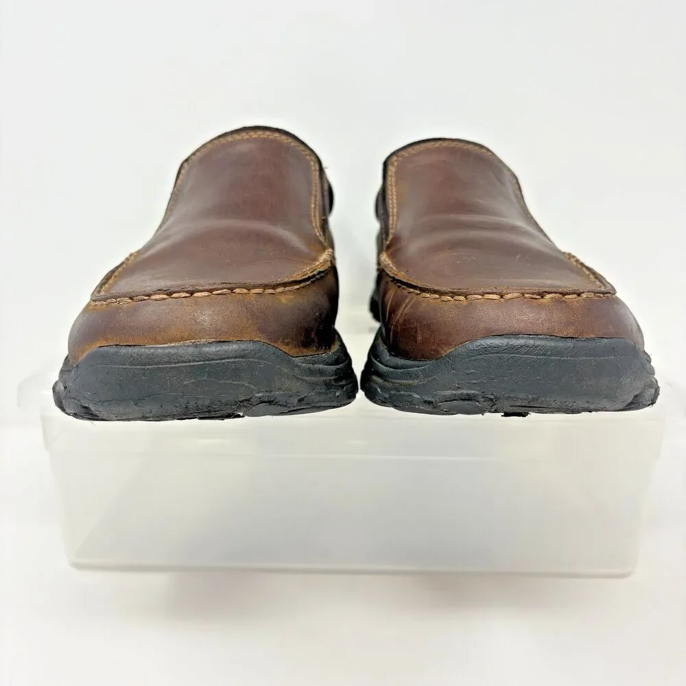 Skechers‎ Mens 8 EW Braver Rayland Loafers Brown Leather Memory Foam Low 64502EW